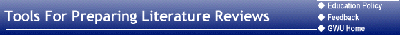 Tools For Preparing Literature Reviews